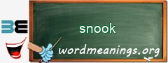 WordMeaning blackboard for snook